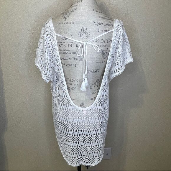 Victoria’s Secret Crochet Lace Swim Coverup White Size Small - Picture 7 of 16